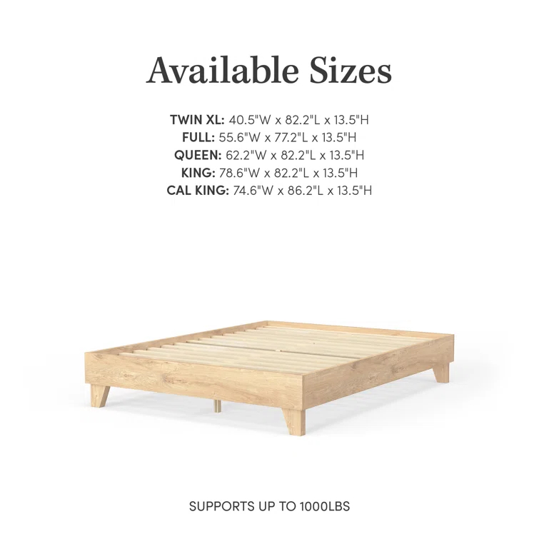 Dedrie Solid Wood Platform Bed
