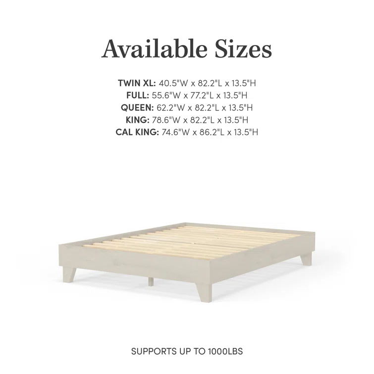 Dedrie Solid Wood Bed