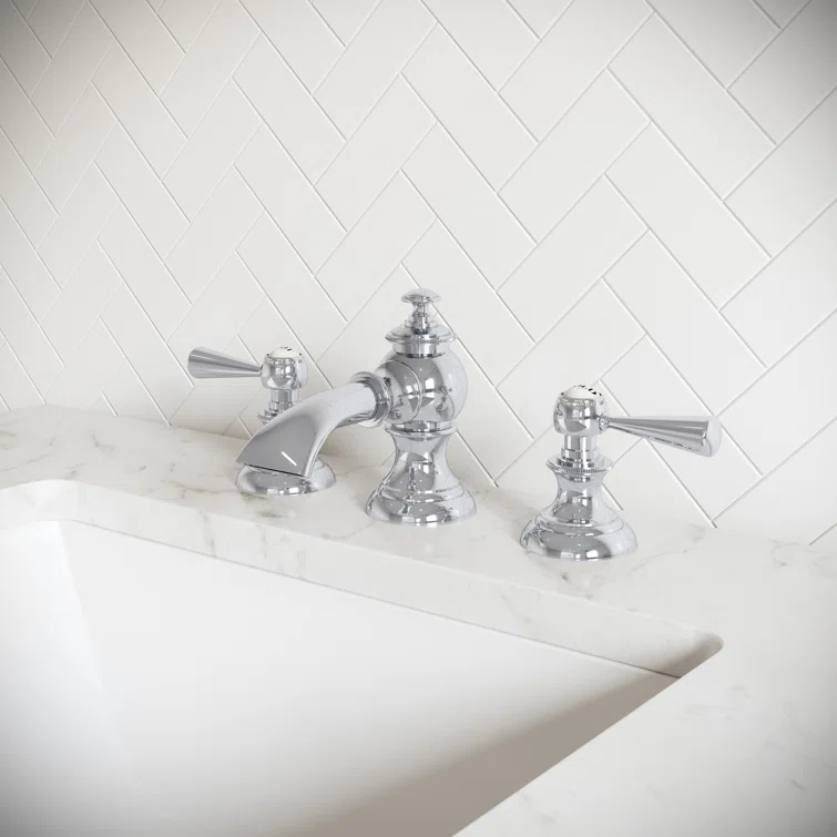 Widespread 2-handle Bathroom Faucet with Drain Assembly