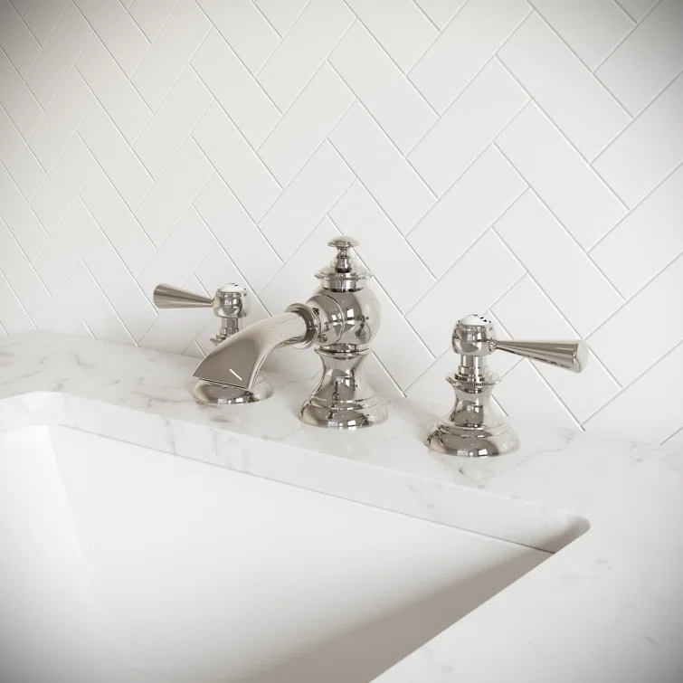 Widespread 2-handle Bathroom Faucet with Drain Assembly