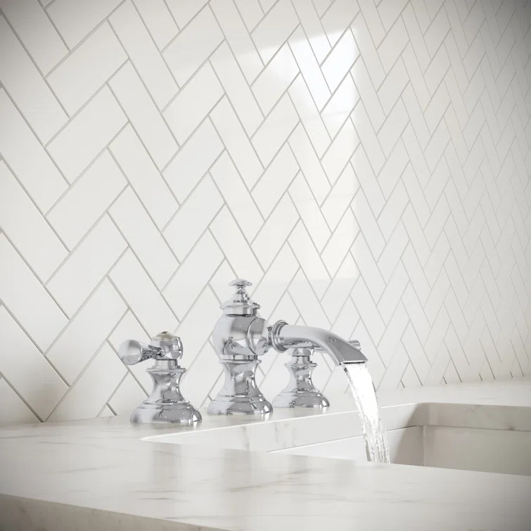 Widespread 2-handle Bathroom Faucet with Drain Assembly