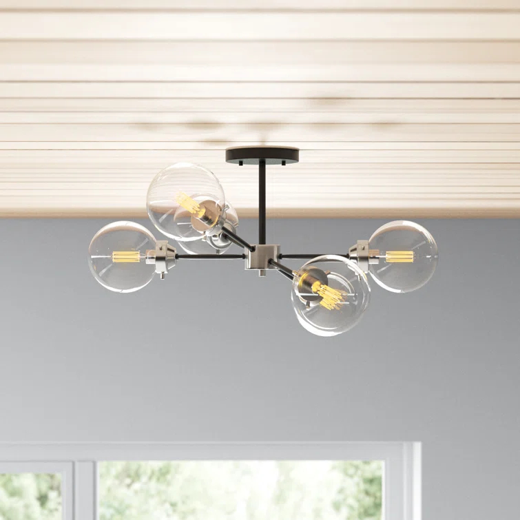 Blevins Glass Semi Flush Mount