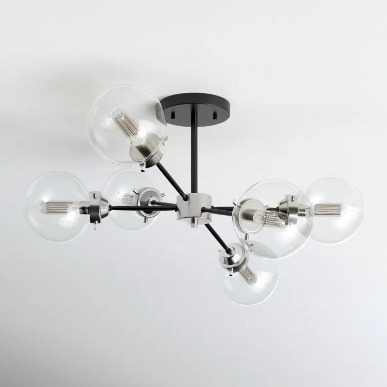 Blevins Glass Semi Flush Mount