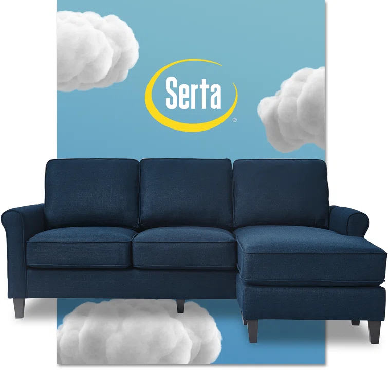 Serta Harmon Upholstered Reversible Sectional Sofa and Chaise
