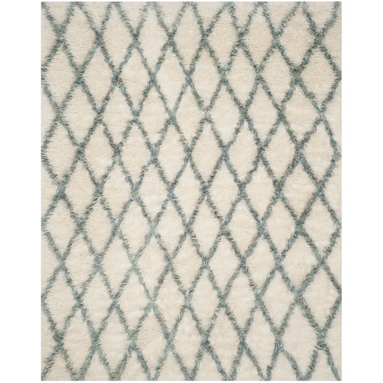 Kenya Hand Knotted 80% Wool, 20% Cotton Geometric Rug