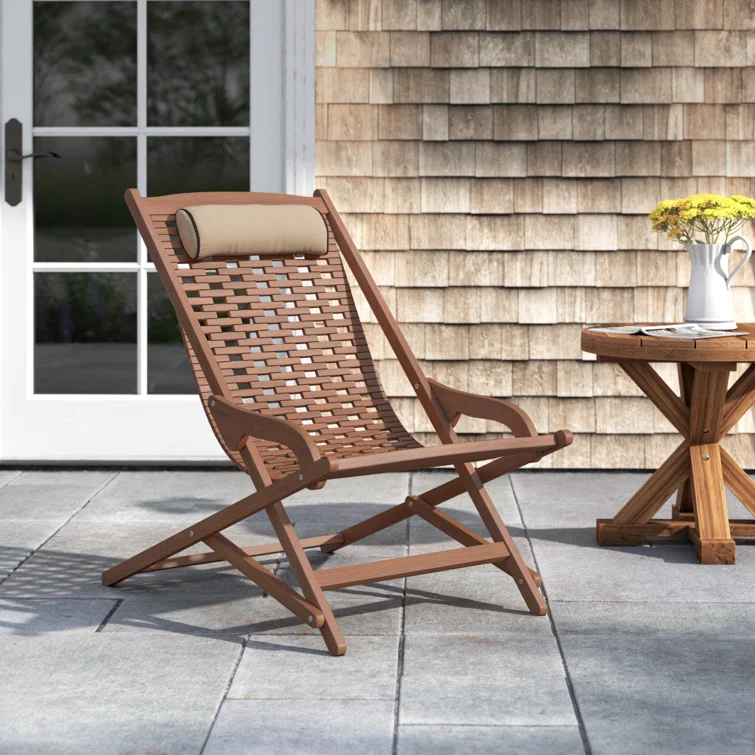 Fleur Eucalyptus Outdoor Lounge Chair with Cushion