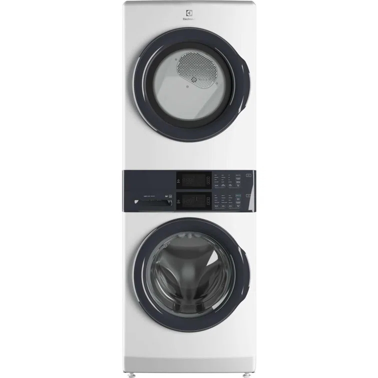 Electrolux Washer & Dryer Set with Stackable 4.4 Cubic Feet Front Load Washer and 8 Cubic Feet Dryer with Stacking Kit