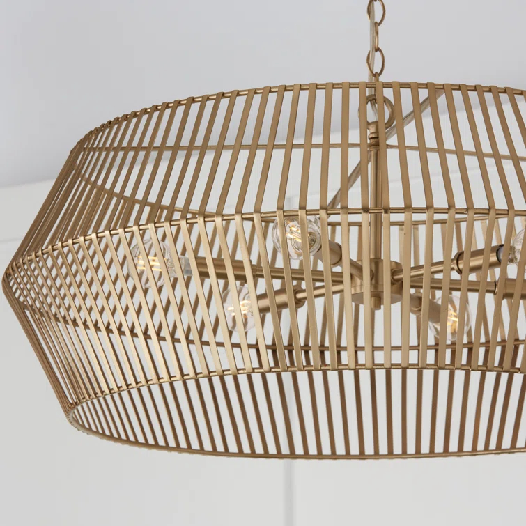 Kaiya 6 - Light Dimmable Cage Chandelier