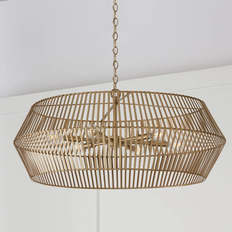 Kaiya 6 - Light Dimmable Cage Chandelier