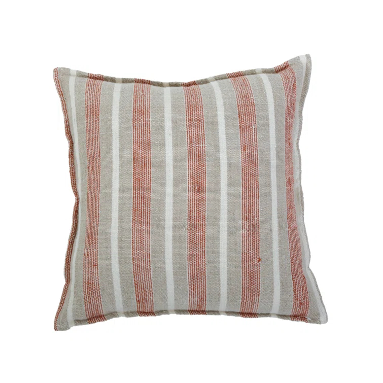 Montecito Striped Linen Throw Pillow