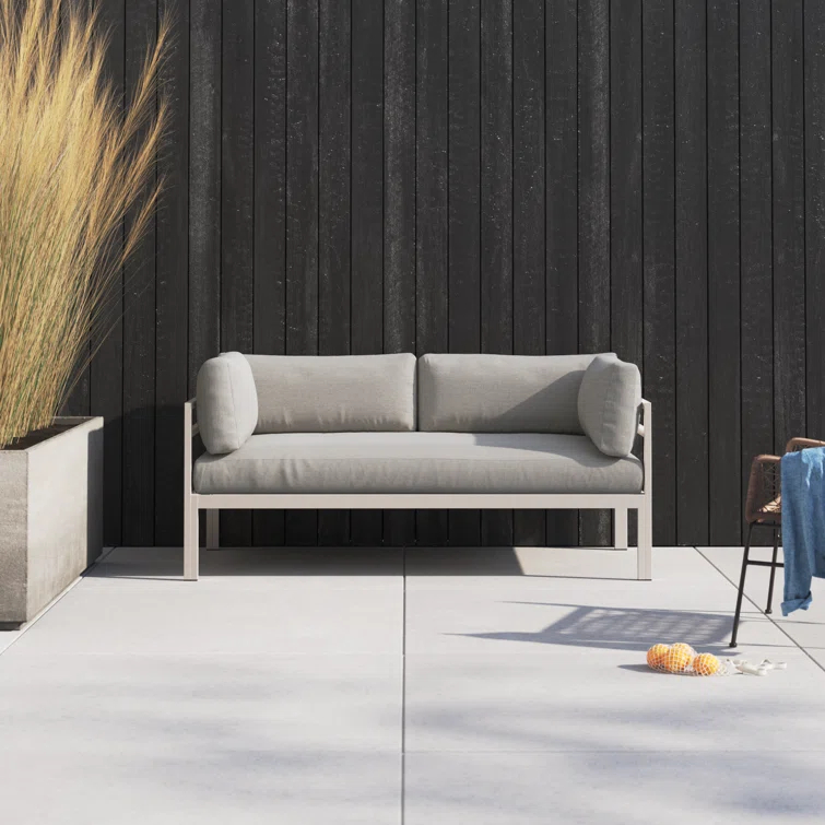 Ramsey 65'' Powder Coated Aluminum Outdoor Sofa