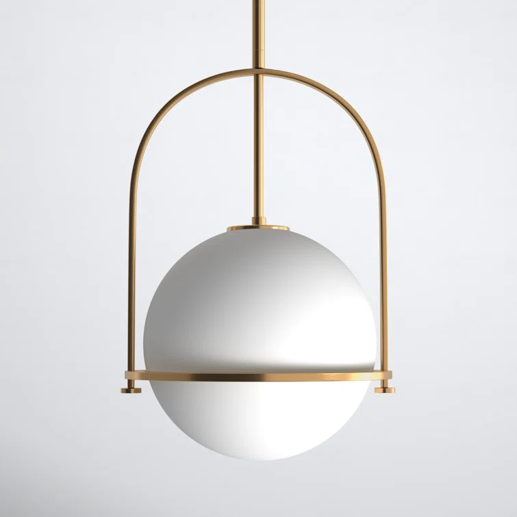 Arie Single Light Glass Dimmable Pendant