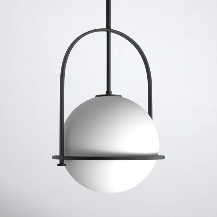 Arie Single Light Glass Dimmable Pendant