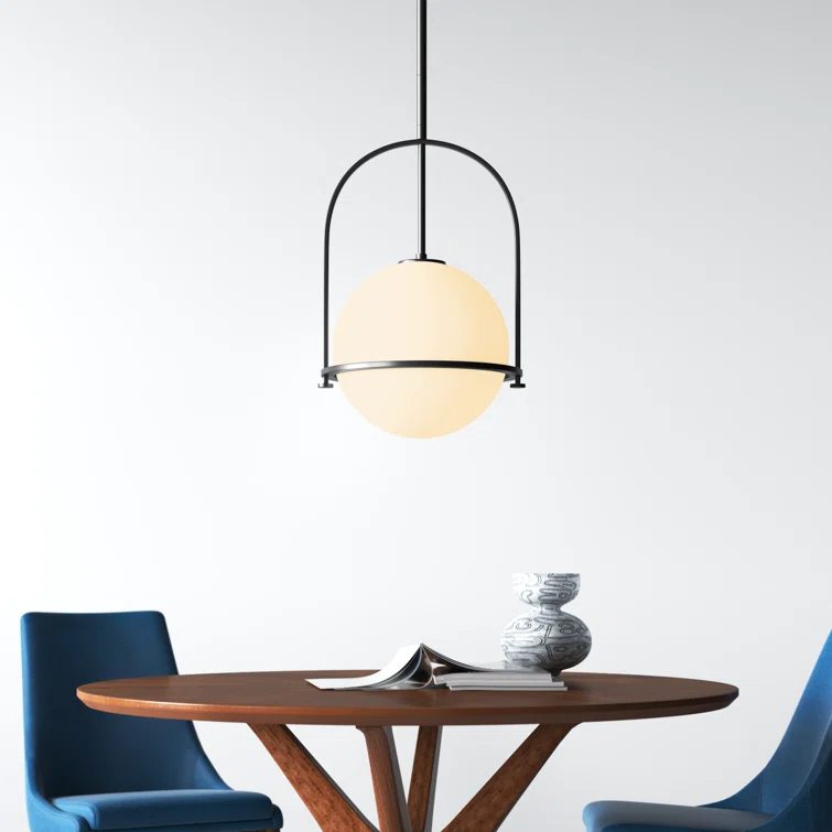 Arie Single Light Glass Dimmable Pendant