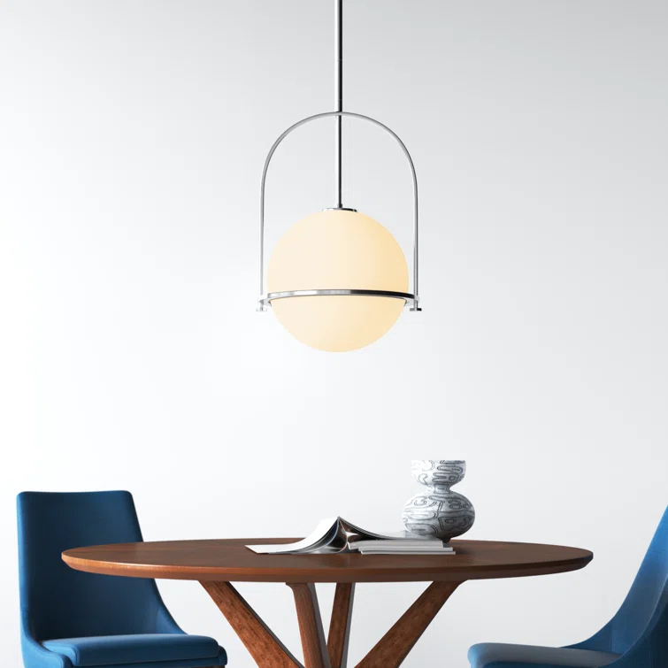 Arie Single Light Glass Dimmable Pendant