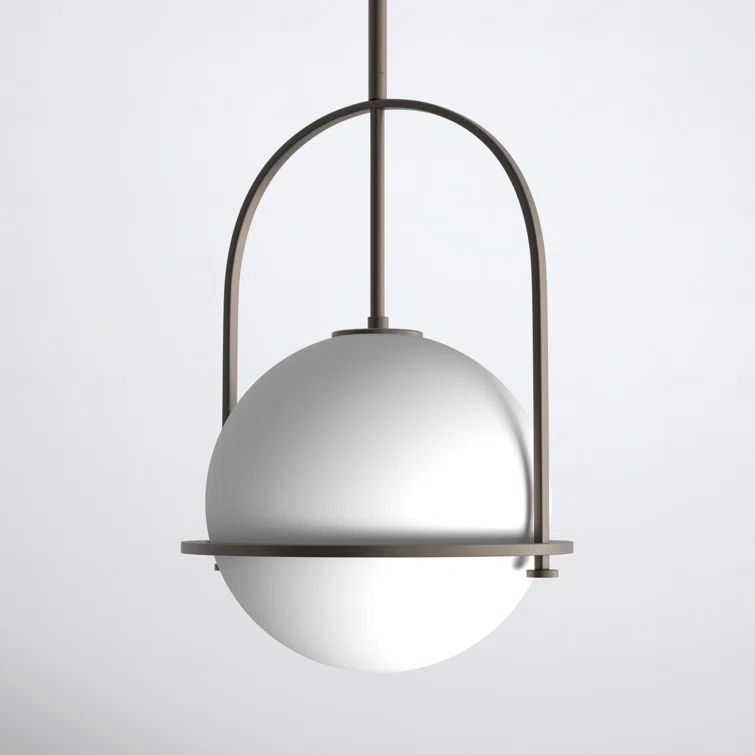 Arie Single Light Glass Dimmable Pendant