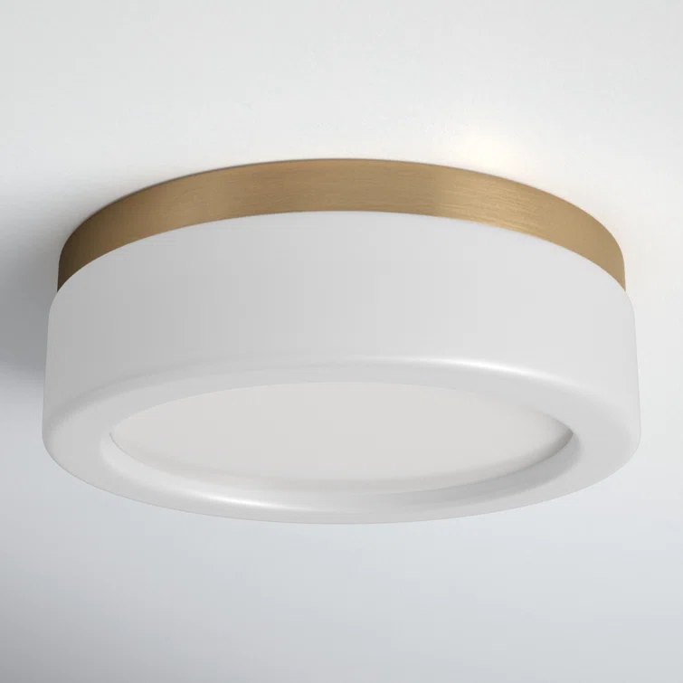 Helmes Single Light Glass LED Flush Mount