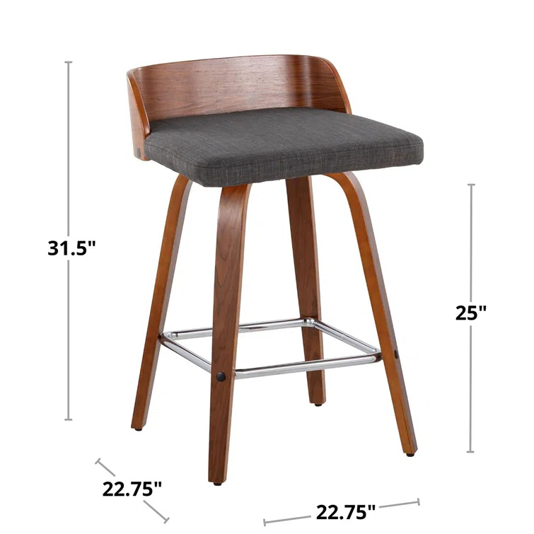 Swivel Upholstered Counter Stool