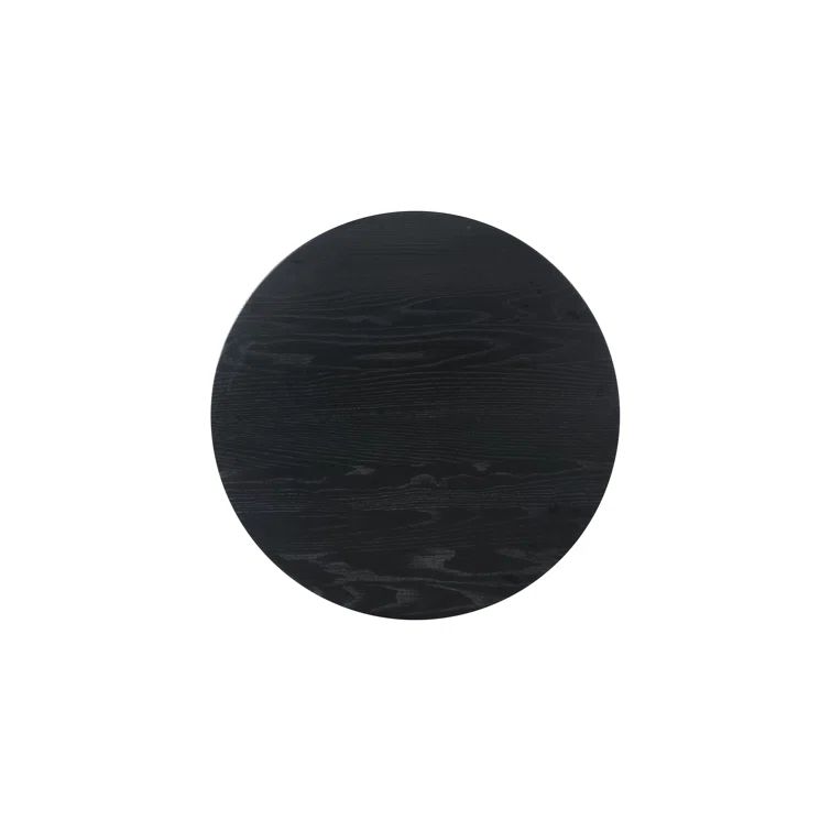 Gaven 38" Black Ash Round Mid-Century Modern Counter Table
