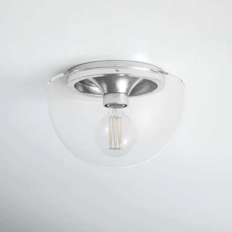 Alexi Single Light Glass Flush Mount