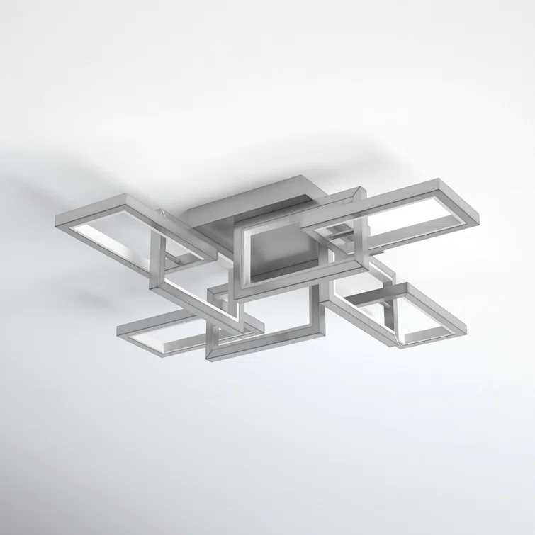 Sataria 8 - Light 29.25" Unique/Statement Geometric LED Flush Mount