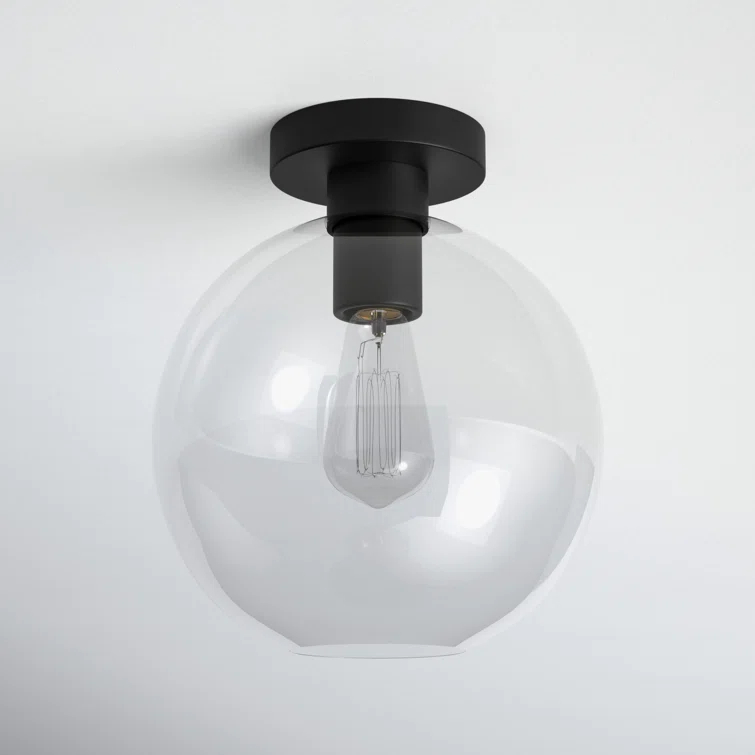 Childerley Single Light Glass Semi Flush Mount