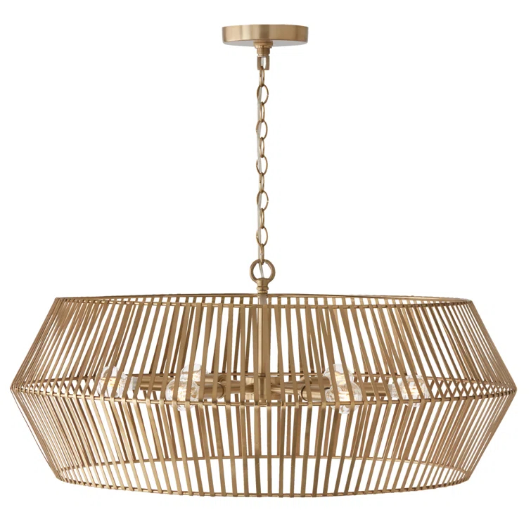 Kaiya 6 - Light Dimmable Cage Chandelier