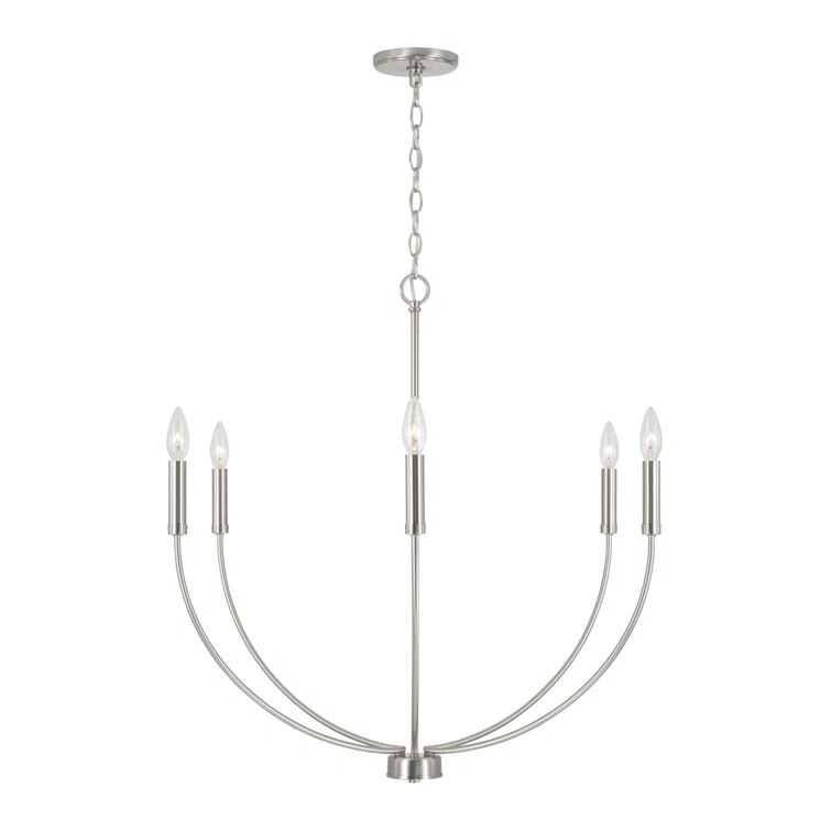 Ansley 6 Light Metal Dimmable Chandelier
