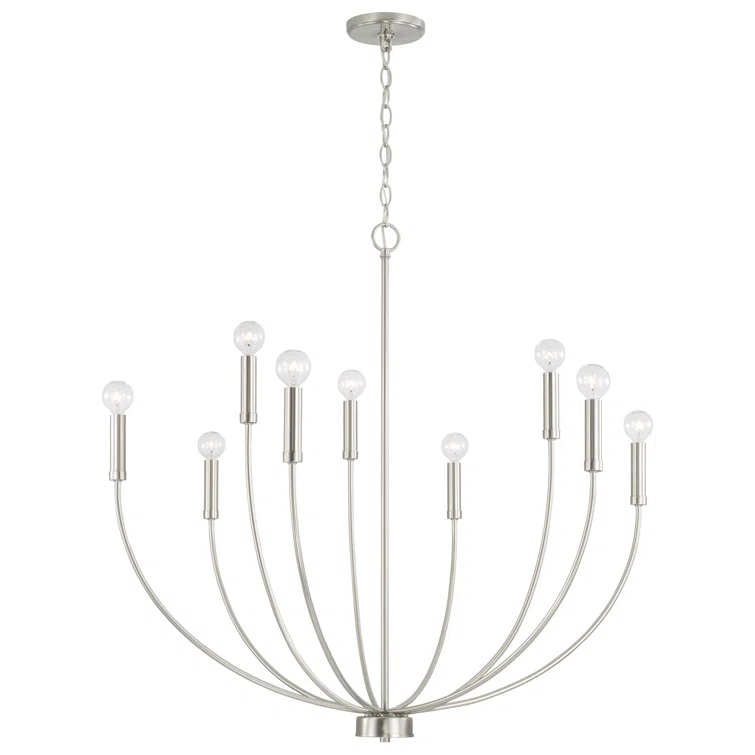 Ansley 9 Light Metal Dimmable Chandelier