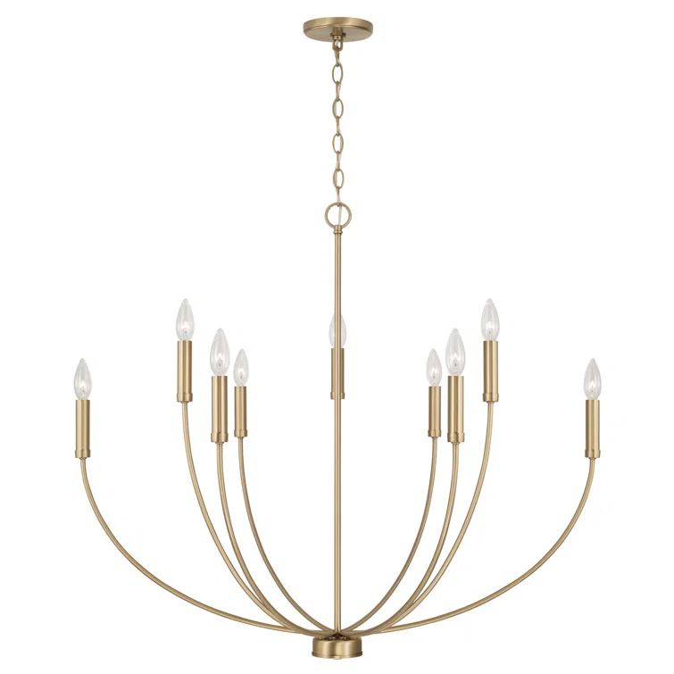 Ansley 9 Light Metal Dimmable Chandelier