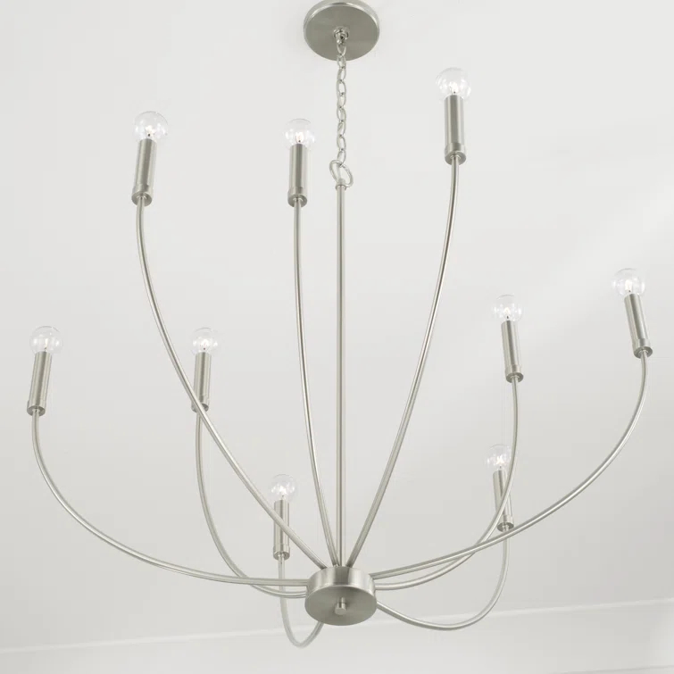 Ansley 9 Light Metal Dimmable Chandelier