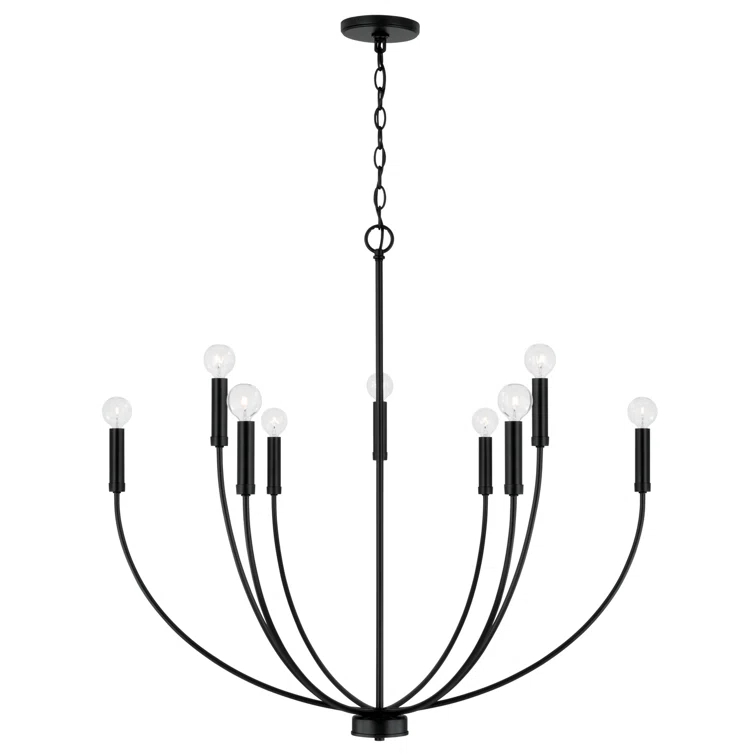 Ansley 9 Light Metal Dimmable Chandelier