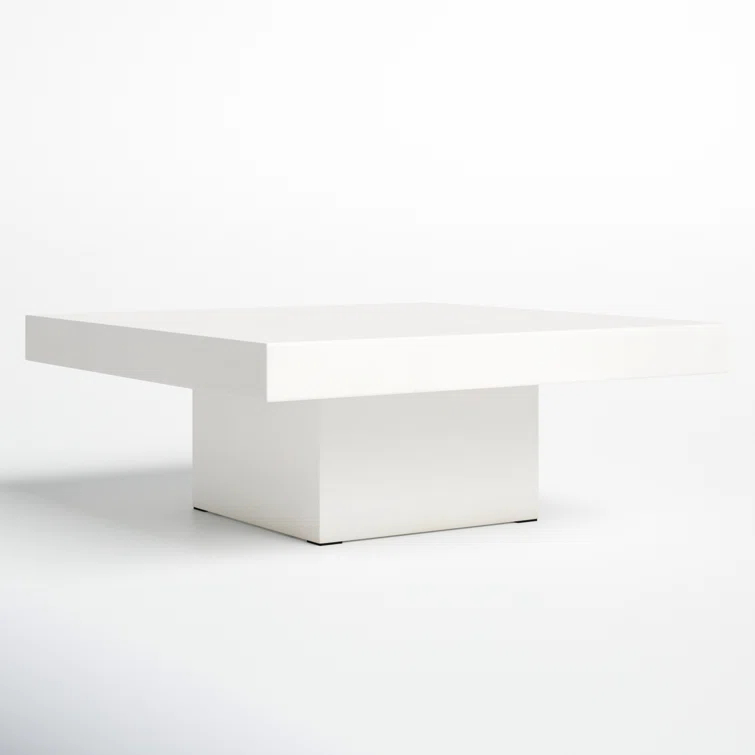 AllModern Kareen Concrete Pedestal Coffee Table & Reviews | AllModern