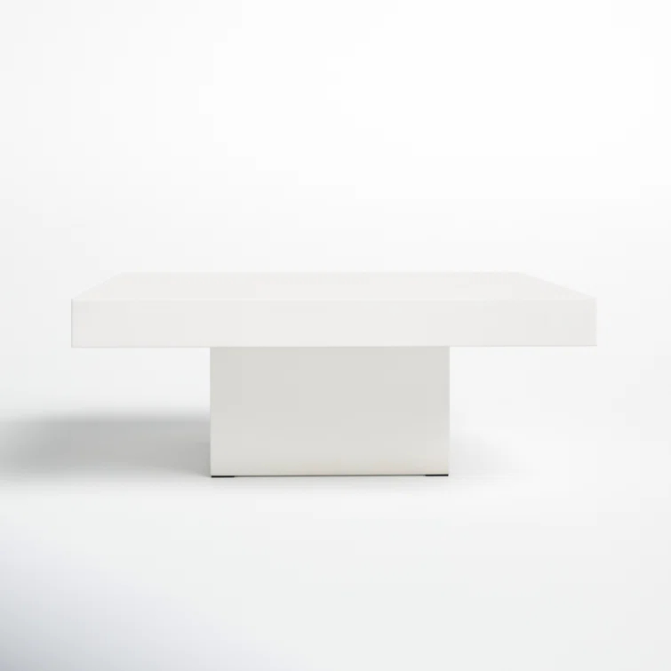 AllModern Kareen Concrete Pedestal Coffee Table & Reviews | AllModern