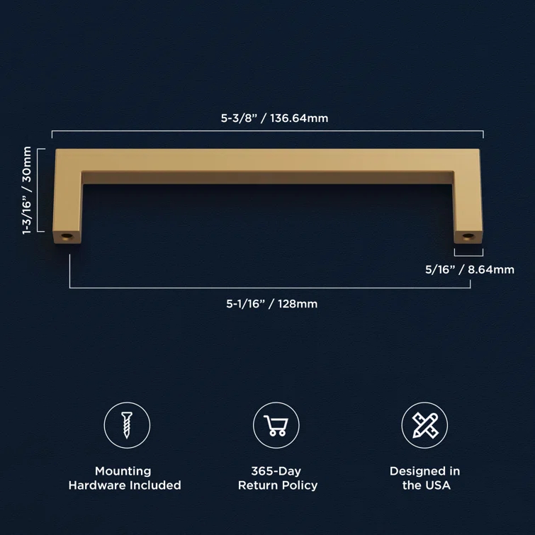 Hickory Hardware Pier Collection Handle Pull - Contemporary Hardware for Drawers & Cabinets (Set of 10)