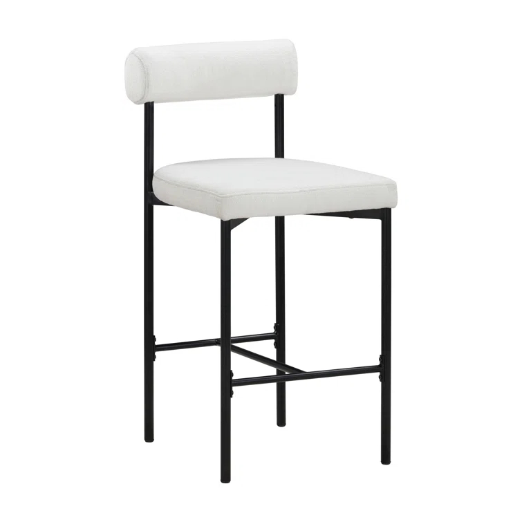Dahlia Upholstered Counter Stool with Metal Frame