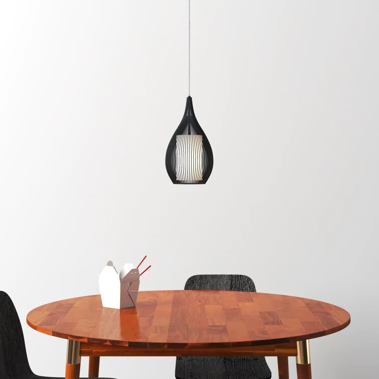 Lotus Single Light Steel Dimmable Pendant