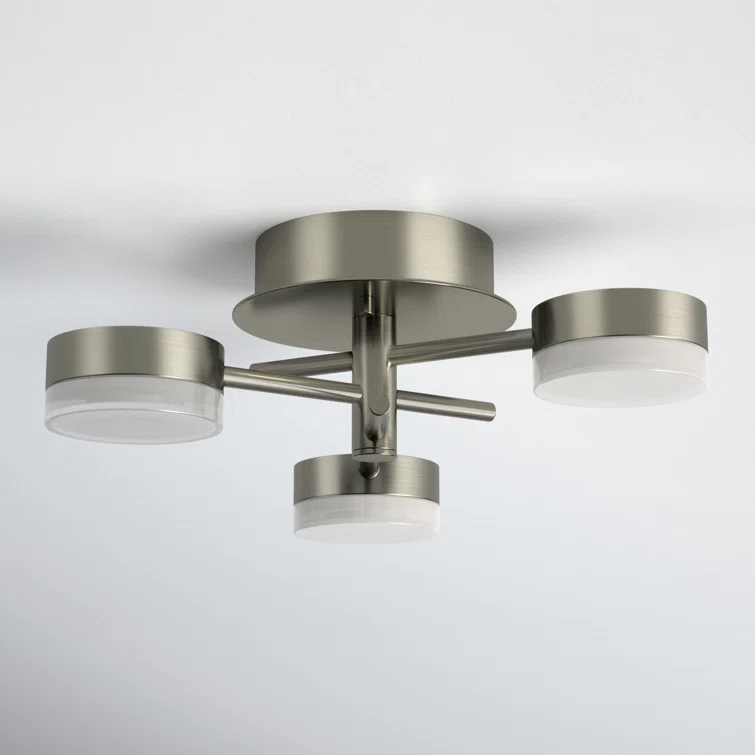 Hazel 3 Light Acrylic LED Semi Flush Mount