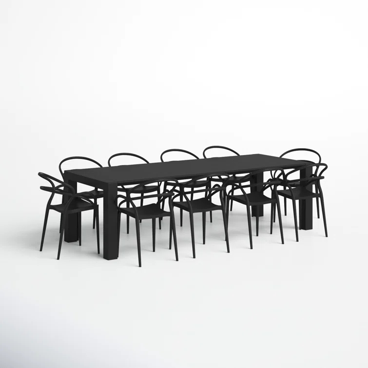 Comet 118'' Rectangular 10 - Person Outdoor Dining Set
