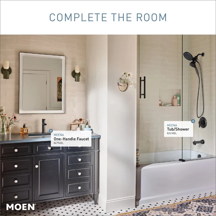 Moen Meena Single Hole Bathroom Faucet with Drain Assembly