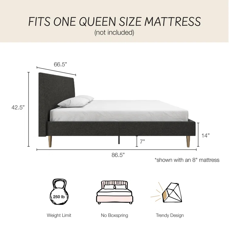Daphne Upholstered Platform Bed