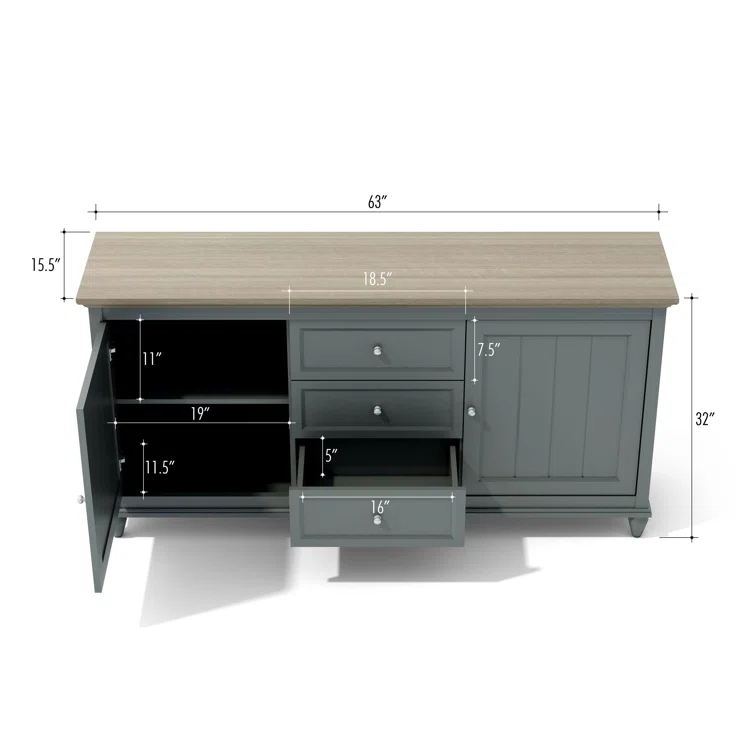 Anderson Teak Chenon Sideboard Grey