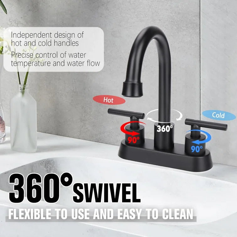 Centerset 2-handle Bathroom Faucet