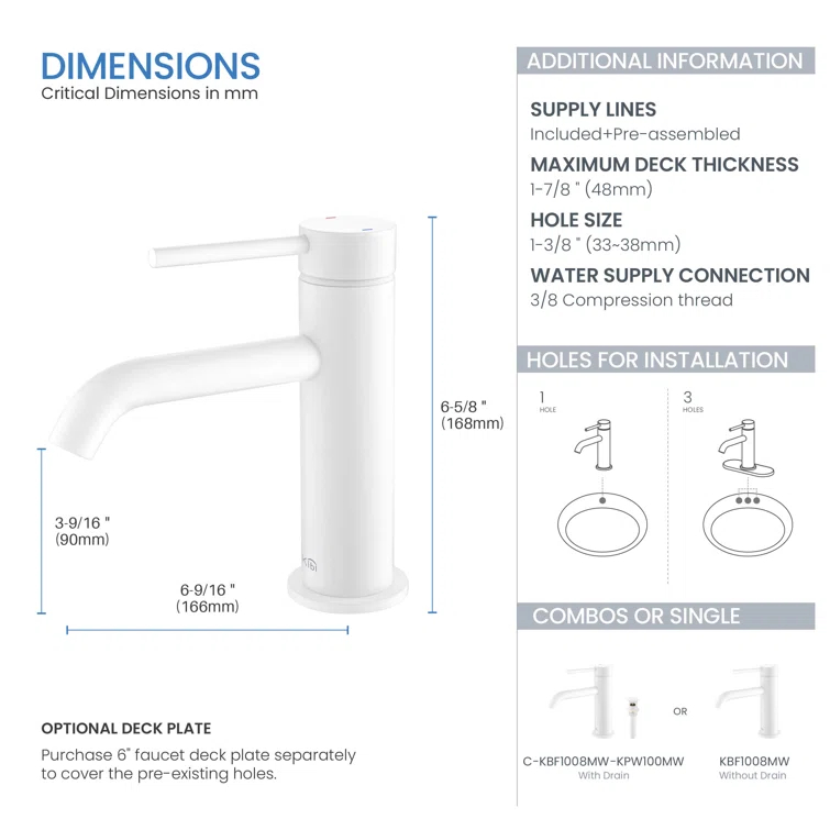 Circular Single-Hole Single-handle Bathroom Faucet