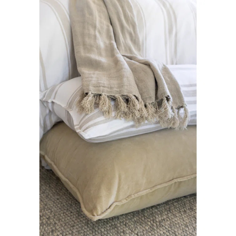 Bianca Velvet Oversized Pillow by Pom Pom at Home - Blush