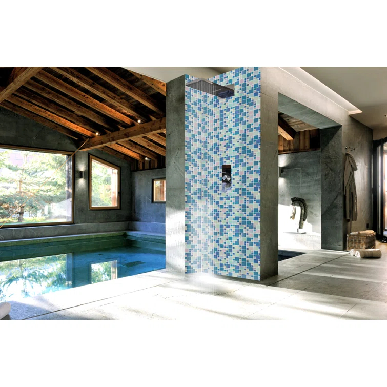 Reflections Artista Glass Versailles Mosaic Sheet Tile