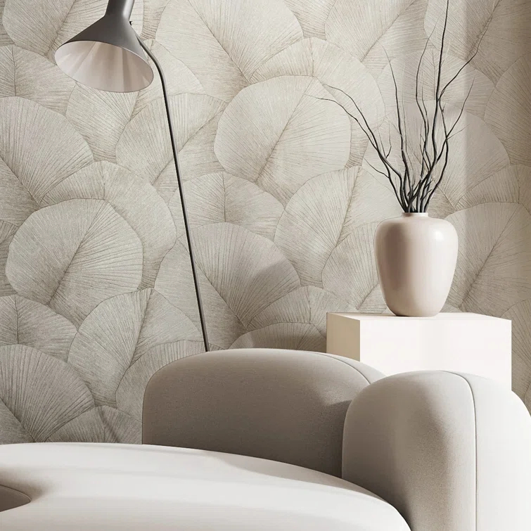 Kumano 3D Embossed Palm Leaf Wallpaper Roll