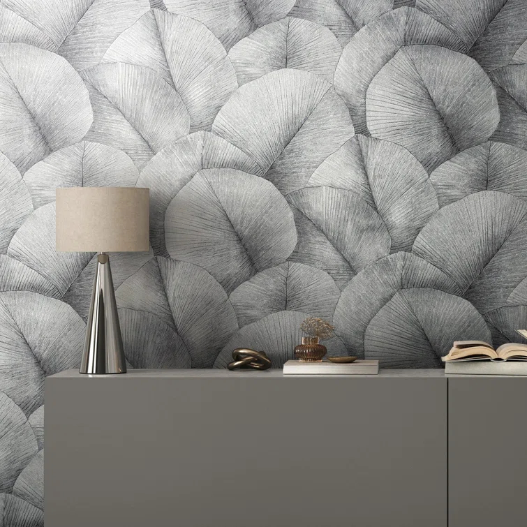Kumano 3D Embossed Palm Leaf Wallpaper Roll