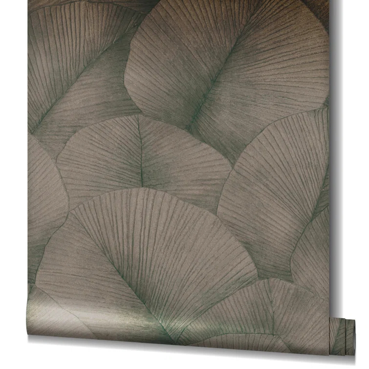 Kumano 3D Embossed Palm Leaf Wallpaper Roll
