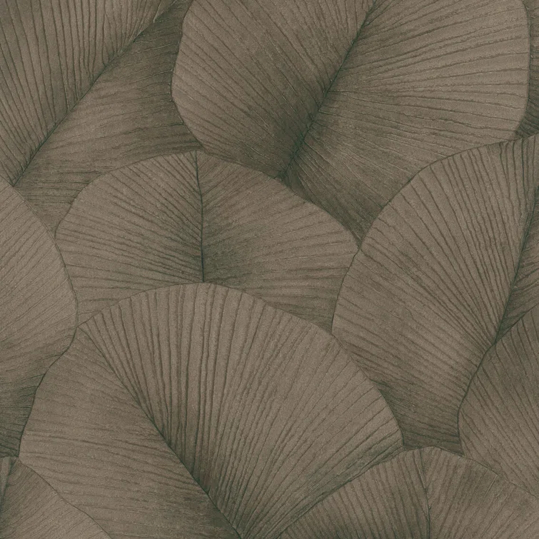 Kumano 3D Embossed Palm Leaf Wallpaper Roll